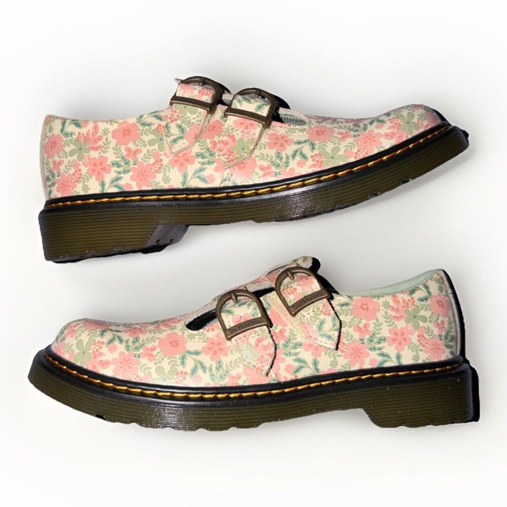 New Dr. Martens Dress Shoes 8065 Mary Jane floral print Women's size